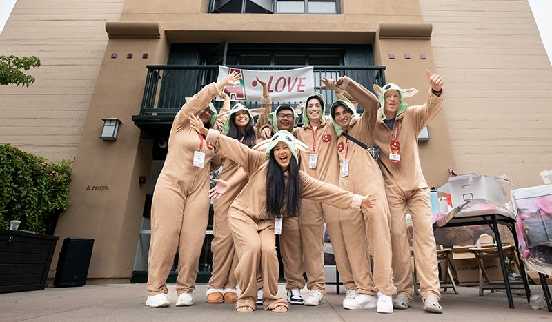 Arroyo Resident Assistants during New Student Orientation move-in day.